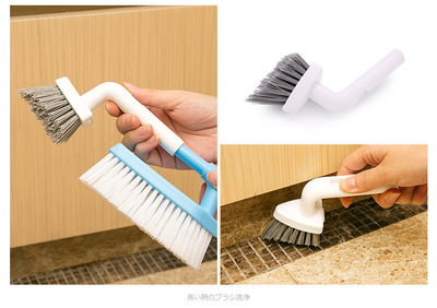 日本浴室刷地刷子硬毛瓷磚地板清潔刷衛(wèi)生間清洗門(mén)窗縫隙刷墻刷